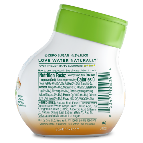 Stur™ Coconut Pineapple Flavored Antioxidant Water Enhancer Perspective: back
