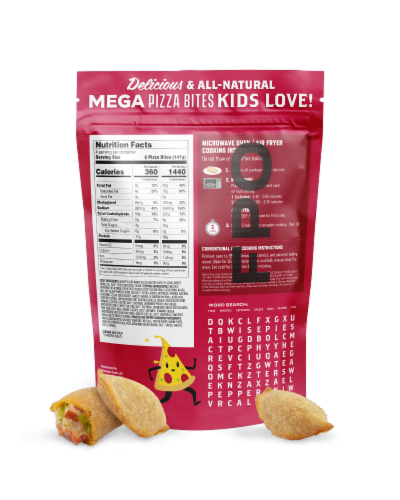 WisePies™ Pepperoni Classico Mega Pizza Bites Perspective: back