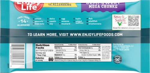 Enjoy Life™ Mega Chunks Vegan Semi-Sweet Chocolate Chips Perspective: back