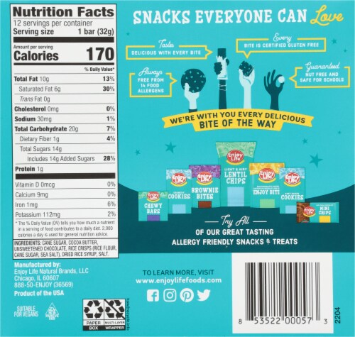 Enjoy Life™ Ricemilk Crunch Bar Perspective: back