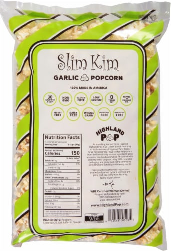Slim Kim Garlic Popcorn Perspective: back