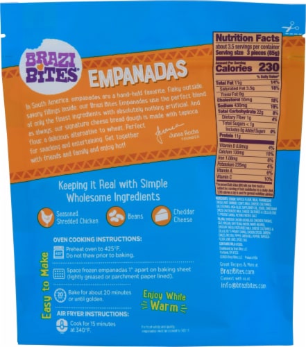 Brazi Bites Chicken & Cheese Empanadas Perspective: back