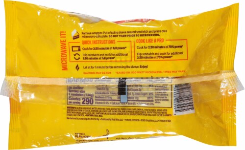 Brazi Bites® Gluten-Free Double Egg & Cheddar Homestyle Breakfast Sandwich Perspective: back