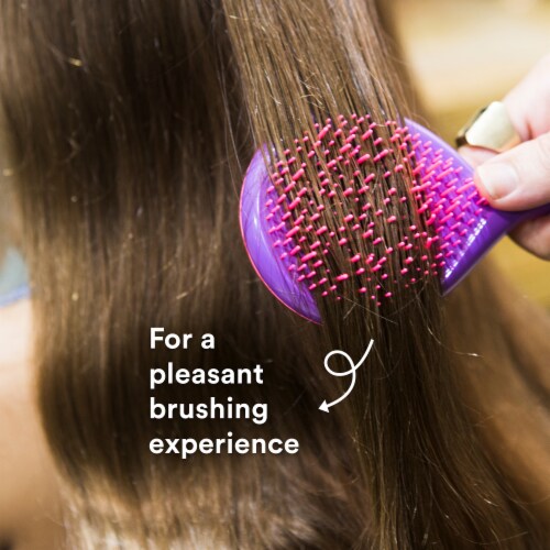 Michel Mercier The Girlie Detangler Brush Regular Hair - Pink-Purple for Women 1 Pc Perspective: back
