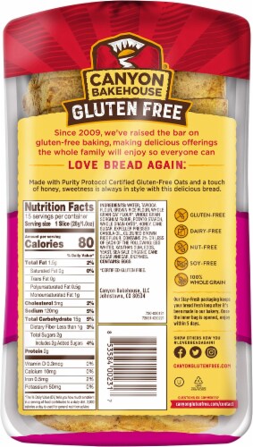 Canyon Bakehouse® Gluten Free Honey Oat Whole Grain Bread Perspective: back