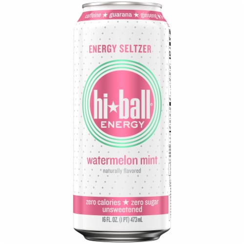 Hiball Watermelon Mint Energy Drink Can Perspective: back
