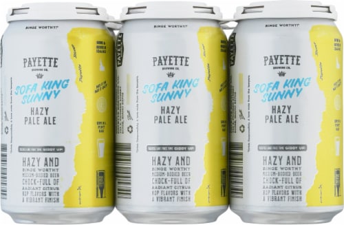 Payette Brewing Co. Sofa King Sunny Hazy Pale Ale Beer Perspective: back