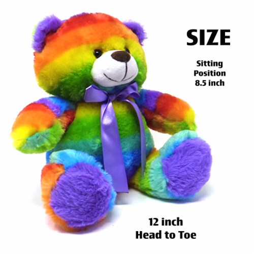 Rainbow stuffed bear deals