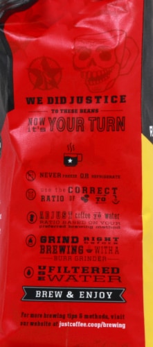Just Coffee Co-op Revolution Dark Roast Organic Coffee Perspective: back