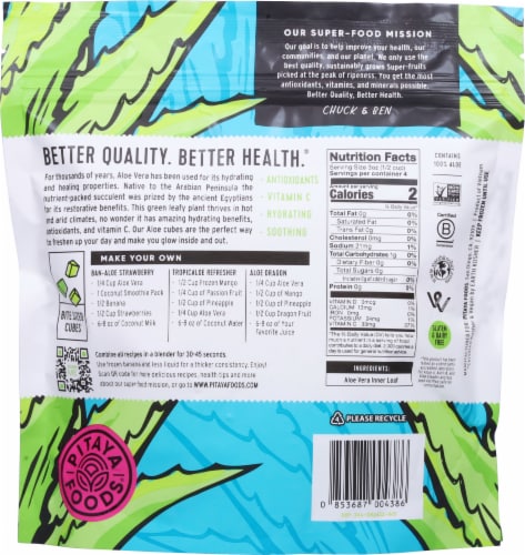 PitayaPlus™ Aloe Vera Bite-Sized Pieces Perspective: back