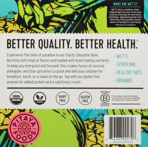 Pitaya Foods® Organic Clarity Smoothie Bowl - Coconut Perspective: back