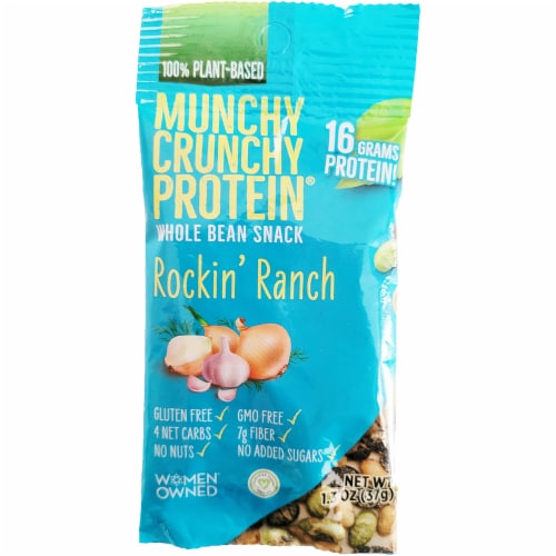Rockin' Ranch 30-Packet Munchy Crunchy Protein Snack -Vegan Perspective: back