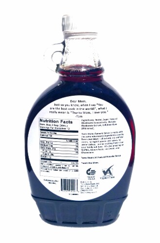 Toms Moms Wild Blackberry Pancake Syrup Perspective: back