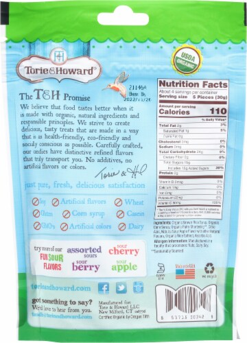 Torie & Howard Chewie Fruities Organic Sour Apple Candy Chews Perspective: back