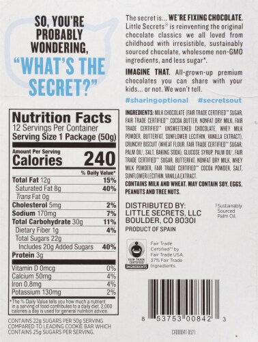 Little Secrets® Caramel Milk Chocolate Cookie Bars Perspective: back