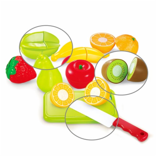 Play Food Set 11 pcs Plastic Cutting Fruits Vegetables w/basket, 11 Pcs -  Kroger