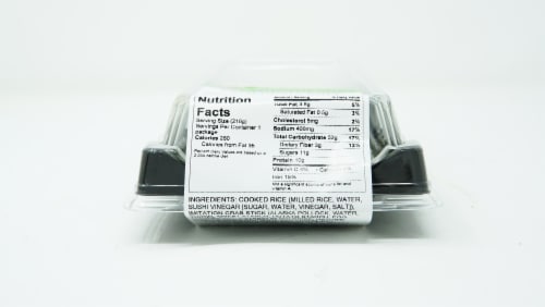 California Sushi Roll (Available 11:00 am - 7:00 pm) Perspective: back