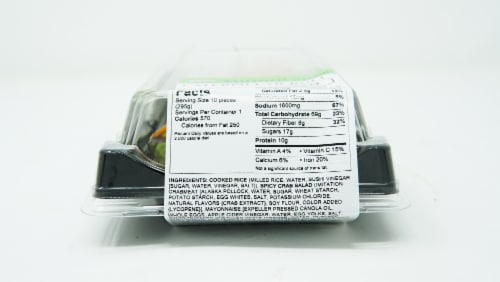 Caterpillar Sushi Roll Perspective: back