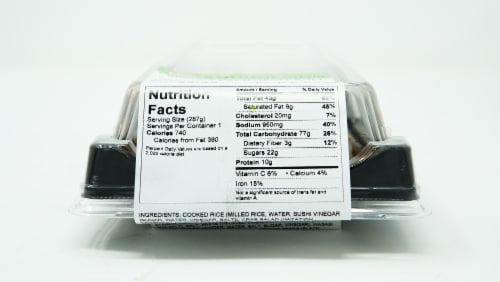 Yummi Sushi® Crunchy California Sushi Roll Perspective: back