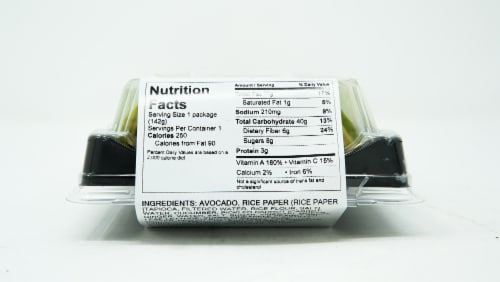 Yummi Sushi® Avocado Spring Sushi Roll Perspective: back