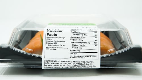 Yummi Sushi Jumbo Nigiri Salmon Combo Perspective: back
