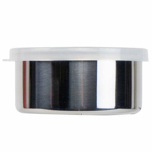U-Konserve Round Medium Stainless Steel Container - Clear Perspective: back