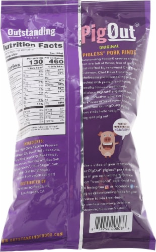 PigOut® Original Pigless® Plant-Based Sea Salt Pork Rinds Perspective: back