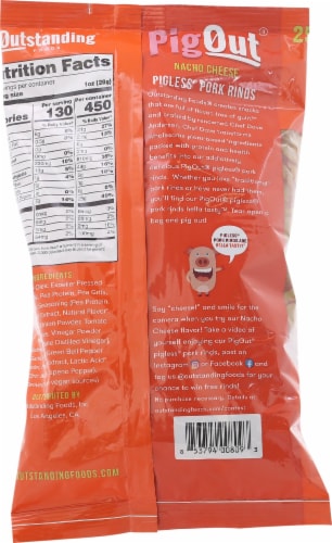 PigOut® Nacho Cheese Pigless® Pork Rinds Perspective: back