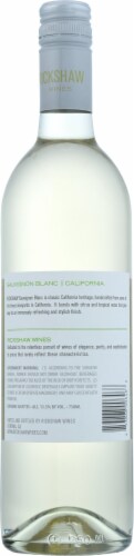 Rickshaw Sauvignon Blanc California White Wine Perspective: back