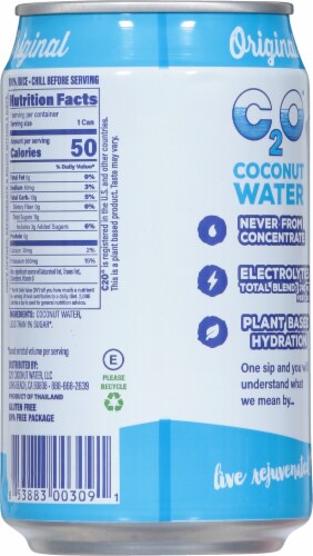 C20® Pure Coconut Water Can Perspective: back