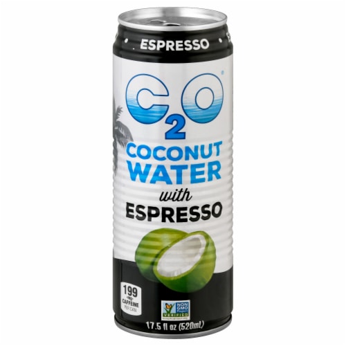 C2O With Espresso Coconut Water 17.5 oz Perspective: back