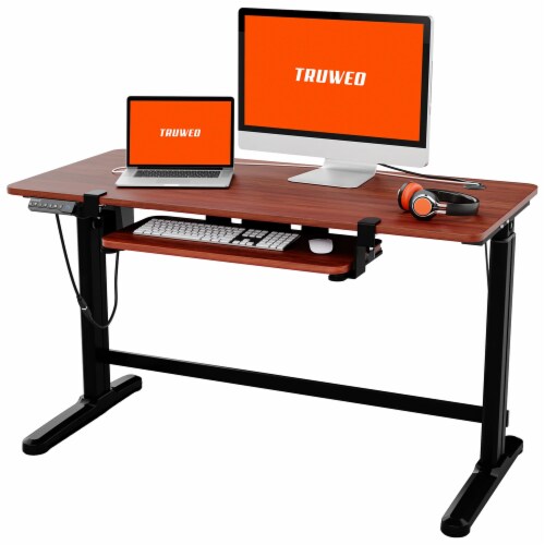 Truweo Adjustable Electric Standing Desk Tabletop w Sliding