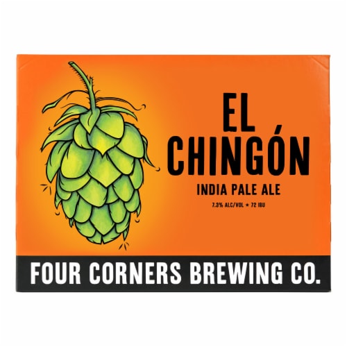 Four Corners El Chingon IPA Craft Beer Perspective: back