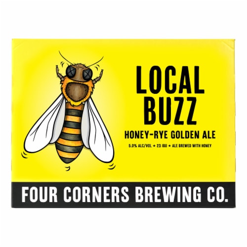 Four Corners Local Buzz Golden Ale Craft Beer Perspective: back