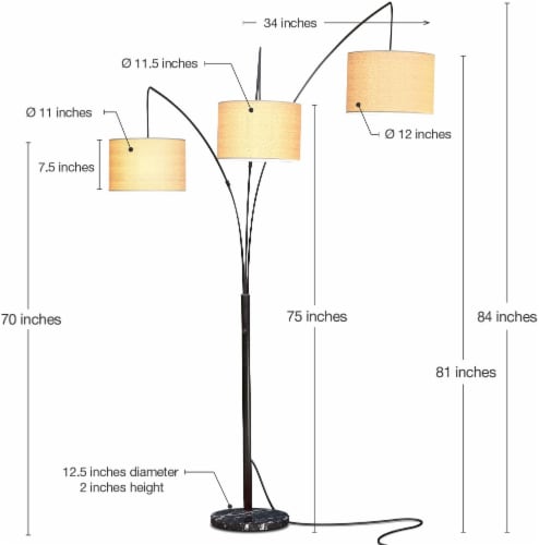 Trilage arc floor lamp discount