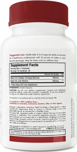 Codeage Grass-Fed Beef Cartilage Dietary Supplement Perspective: back