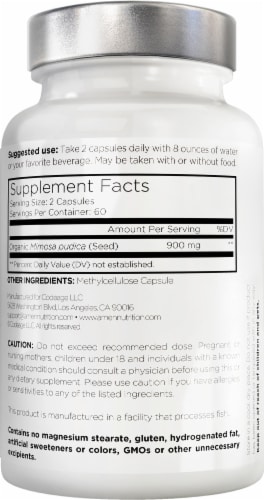 Codeage Advanced Intestinal Support Amen Mimosa Pudica Seed Dietary Supplement Perspective: back