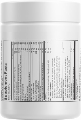 Codeage Clearface Botanical Blend Skin Vitamin Capsules Perspective: back