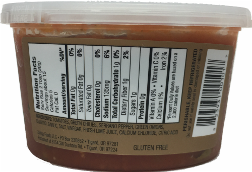 Zuniga's Fresh Mild Salsa Perspective: back