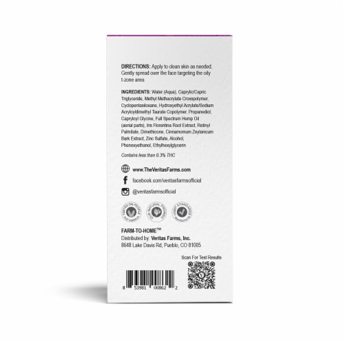 Veritas Farms Mattifying Blemish Cream Perspective: back