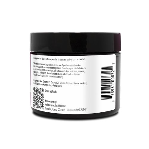 Veritas Farms™ Cooling Menthol Hemp Oil Salve (Availability Limited To Pharmacy Hours) Perspective: back