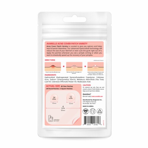 Avarelle Acne Cover Variety Patches Perspective: back