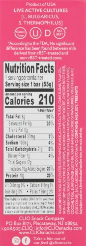 Clio Strawberry Granola & Yogurt Parfait Bar Perspective: back