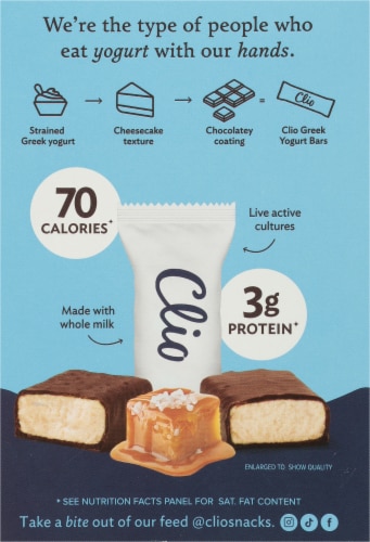 Clio® Salted Caramel Greek Yogurt Mini Bars Perspective: back