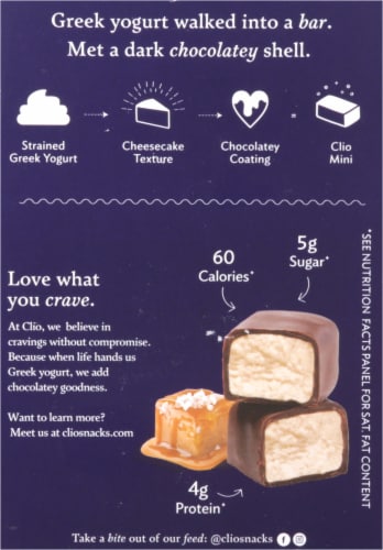 Clio® Salted Caramel Greek Yogurt Mini Bars Perspective: back