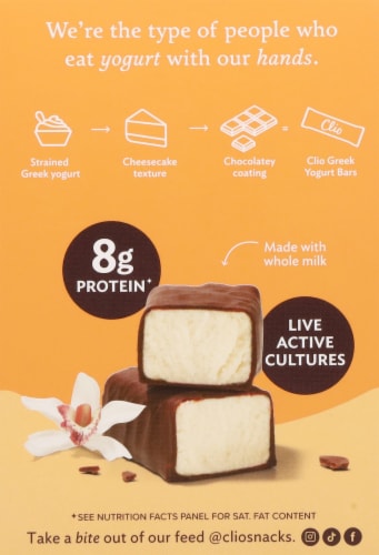 Clio Vanilla Greek Yogurt Bars Perspective: back
