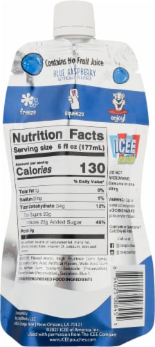 ICEE® Slush Blue Raspberry Pouch Drink Perspective: back