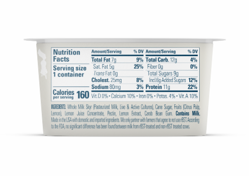 Icelandic Provisions Lemon Extra Creamy Skyr Perspective: back