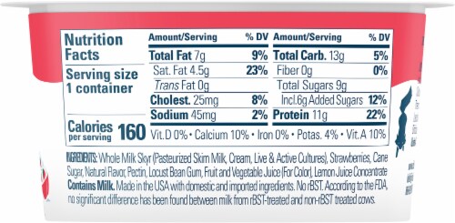Icelandic Provisions Extra Creamy Skyr Strawberries and Cream Yogurt Perspective: back