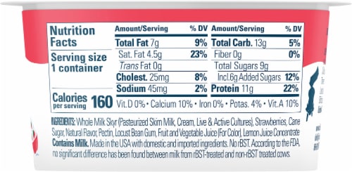 Icelandic Provisions Extra Creamy Skyr Strawberries and Cream Yogurt Perspective: back